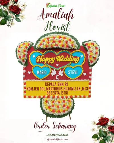 Karangan Papan Bunga Pernikahan di Kejaksan